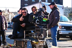 on-set in NYC with Lorenzo